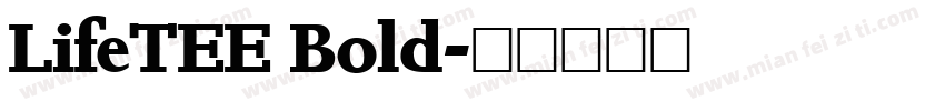 LifeTEE Bold字体转换